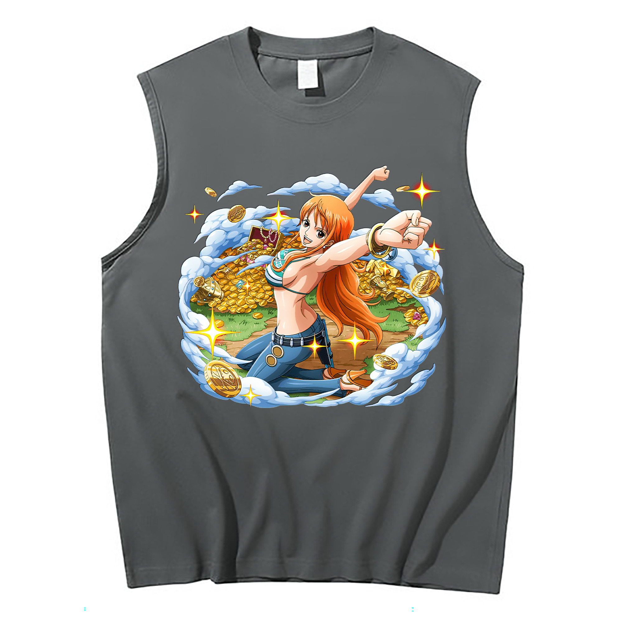 ワンピース ナミ ONE PIECE Nami コットン100％タンクトップ（フロントプリント）
